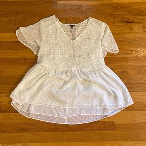 Torrid white peplum top